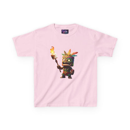 Kids Tiki Toasted Marshmallow Heavy Cotton Tee - Fun & Playful Design for Adventurous Kids