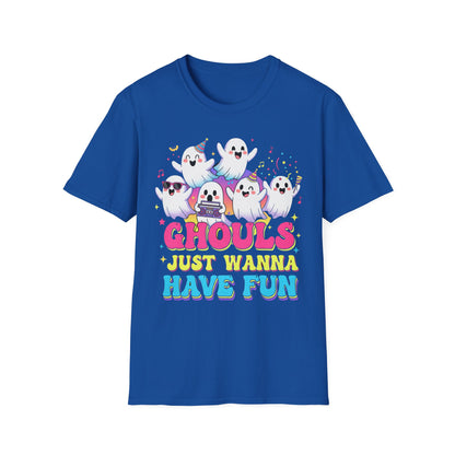 Ghoulish Fun T-Shirt, Ghost Theme Tee, Unisex Halloween Shirt, Cute Spooky Apparel, Fun Costume Idea, Party Outfit