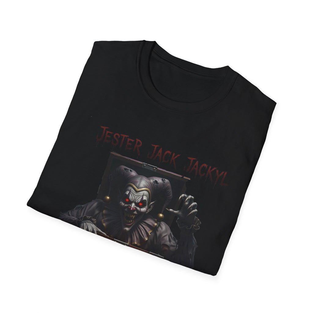 Jester Jack Jackyl Creepy Clown Graphic T-Shirt, Perfect for Halloween, Horror Fans, Scary Movie Night, Unisex Gift, Fun Adult Apparel