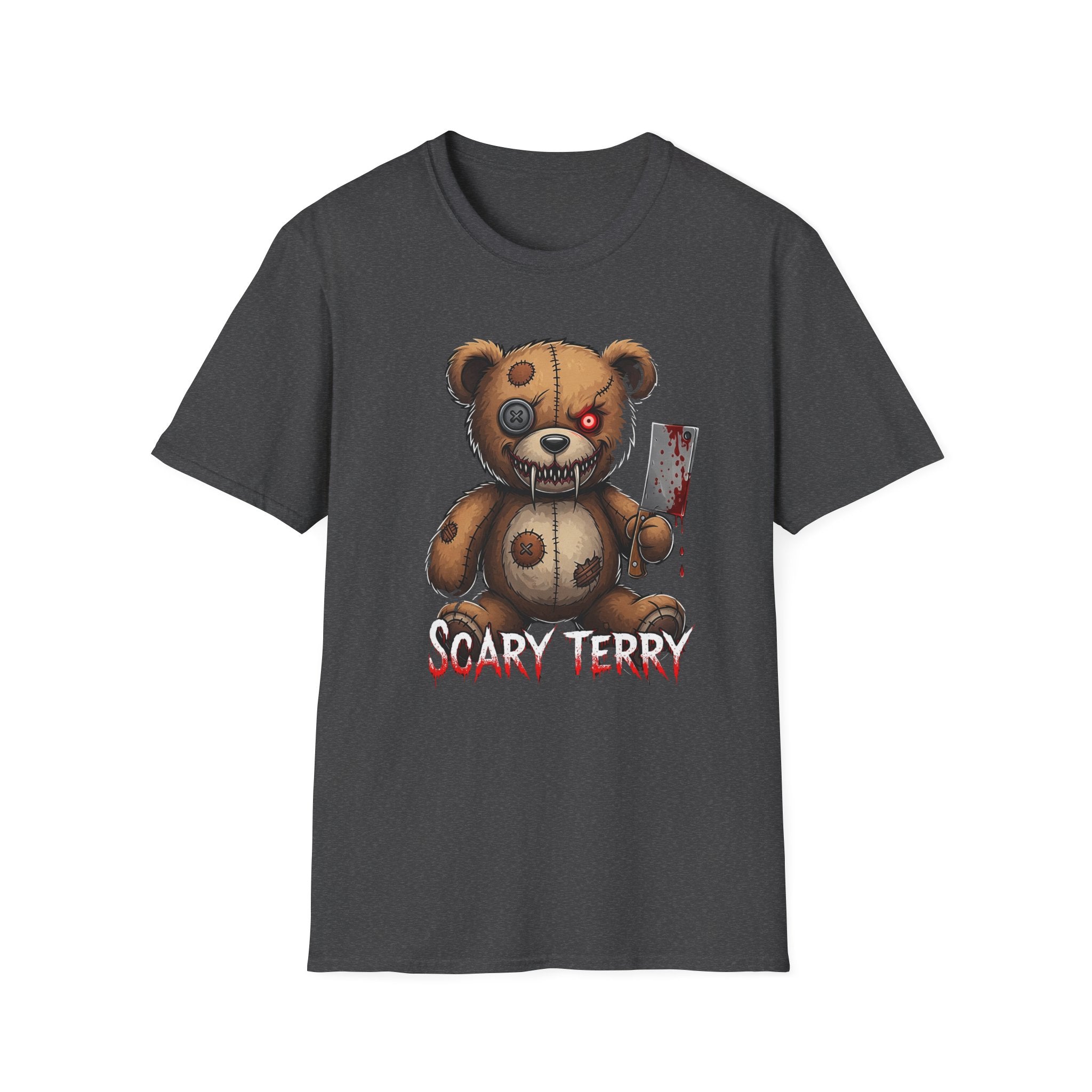 Scary Terry Unisex Softstyle T-Shirt, Funny Graphic Tee, Horror Shirt, Gift for Halloween, Casual Wear, Unique Gift
