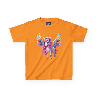 Colorful Unicorn Kids Heavy Cotton Tee - Fun & Whimsical Shirt for Magical Play