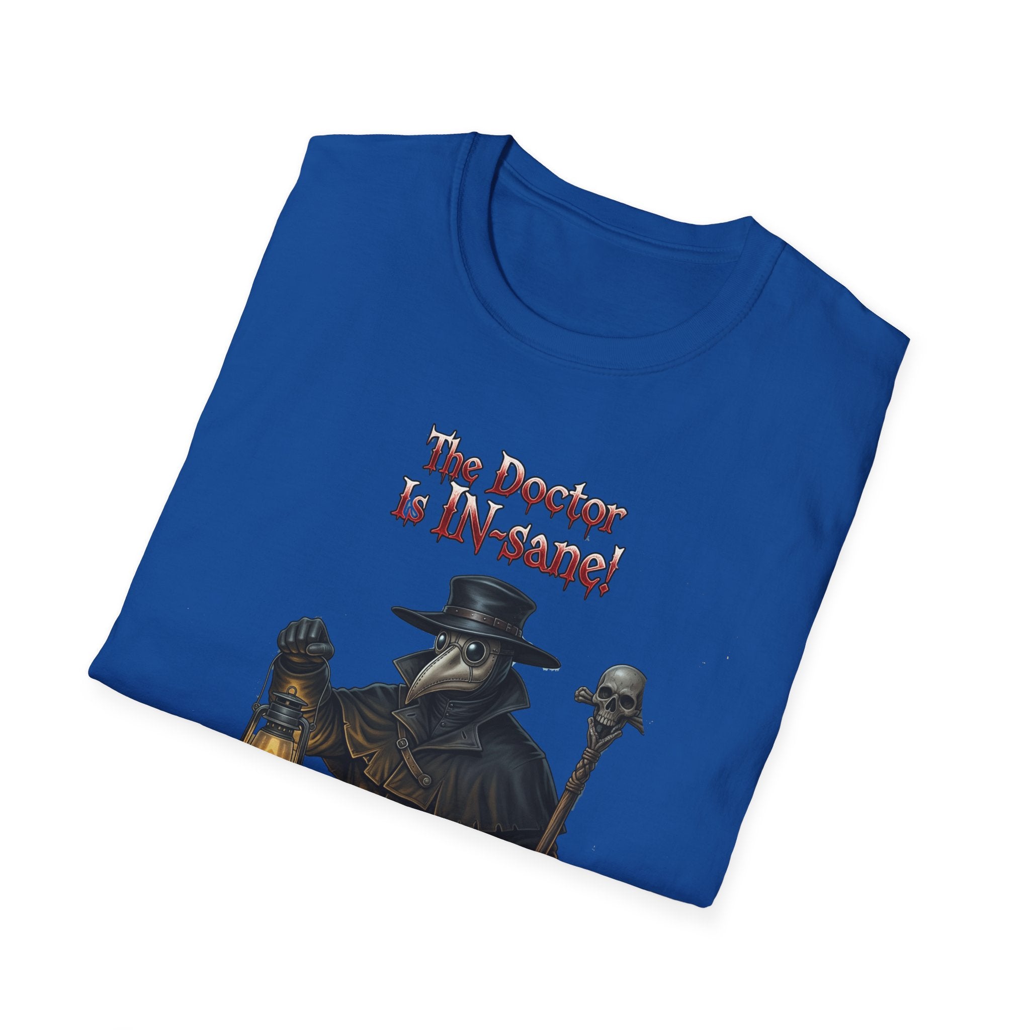 Gothic Plague In-sane Doctor T-Shirt, Unisex Softstyle Tee, Spooky Halloween Tee, Halloween Costume Shirt, Gift for Whovians, Dark Humor [...]