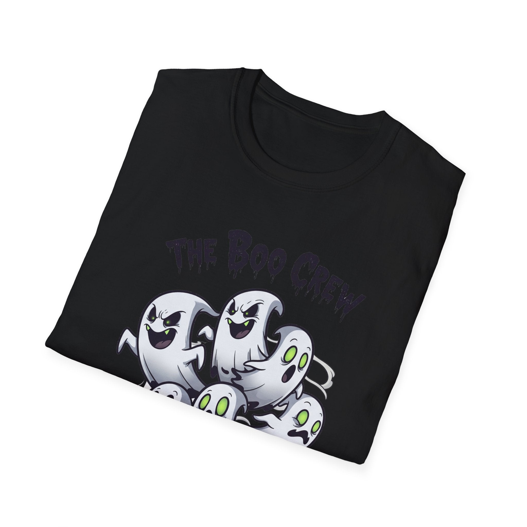 The Boo Crew T-Shirt - Spooky Halloween Tee, Unisex Casual Wear, Perfect for Trick-or-Treat, Halloween Party, Gift for Ghost Lovers