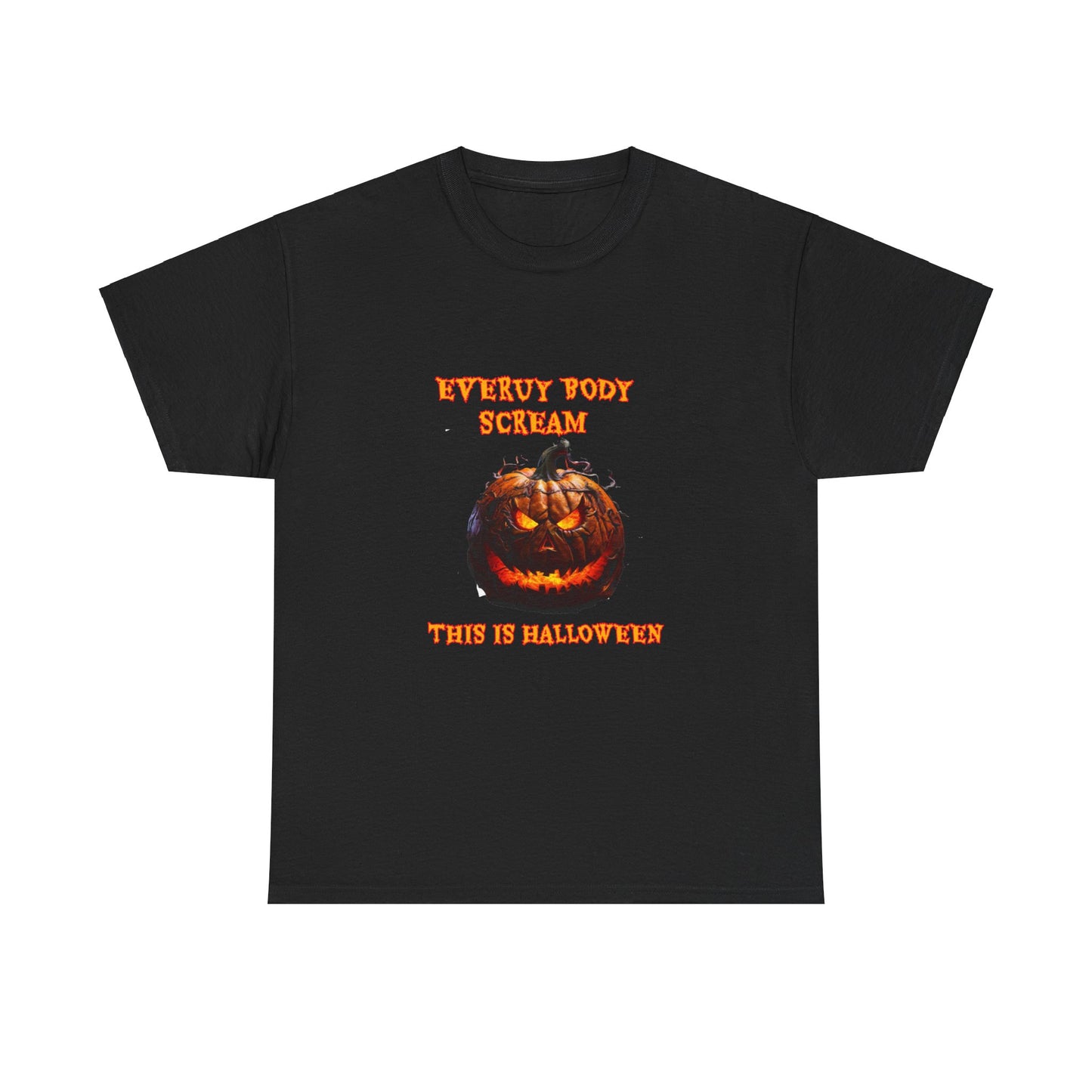 Halloween Unisex Heavy Cotton Tee - 'Every Body Scream, This is Halloween'