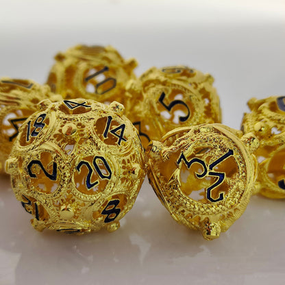 Hollow Metal Polyhedron Dice Suit