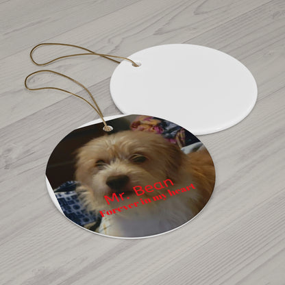 Personalized Pet Memorial Ceramic Ornament - Forever in My Heart - Star Shape