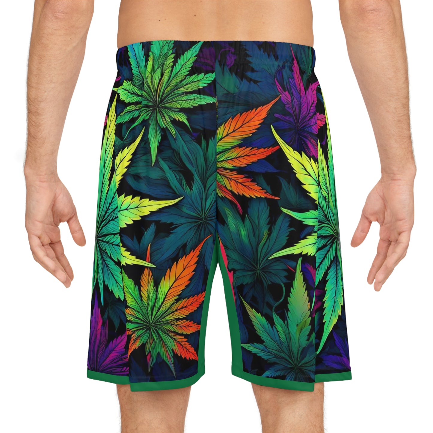 420 Happy Basketball Shorts (AOP)