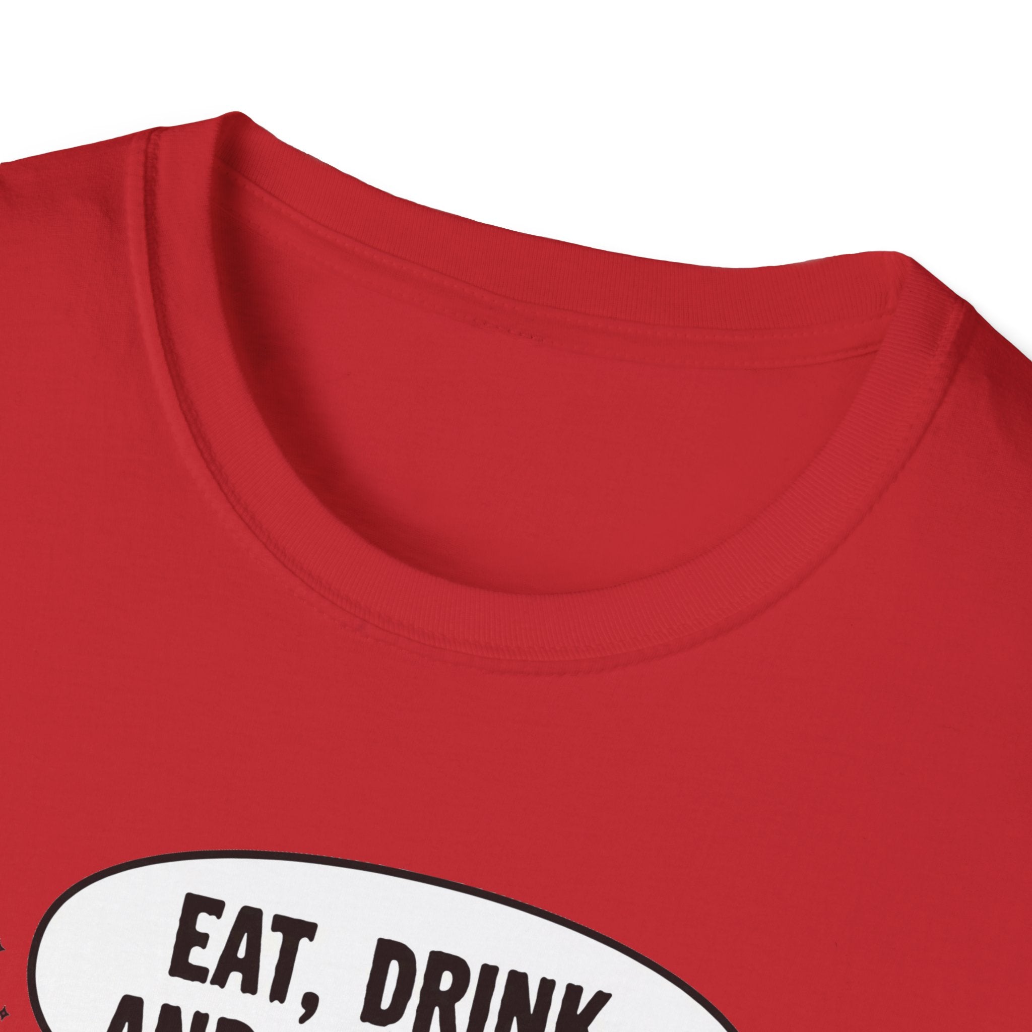 Halloween Vampire Eat Drink Be Scary T-Shirt, Unisex Cotton Tee, Spooky Graphic Tee, Costume Party Shirt, Gift for Halloween Lovers, Eat Drink Be Scary