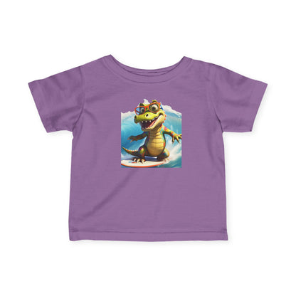 Cute Alligator Surfing Infant Tee - Perfect for Playtime & Summer Fun