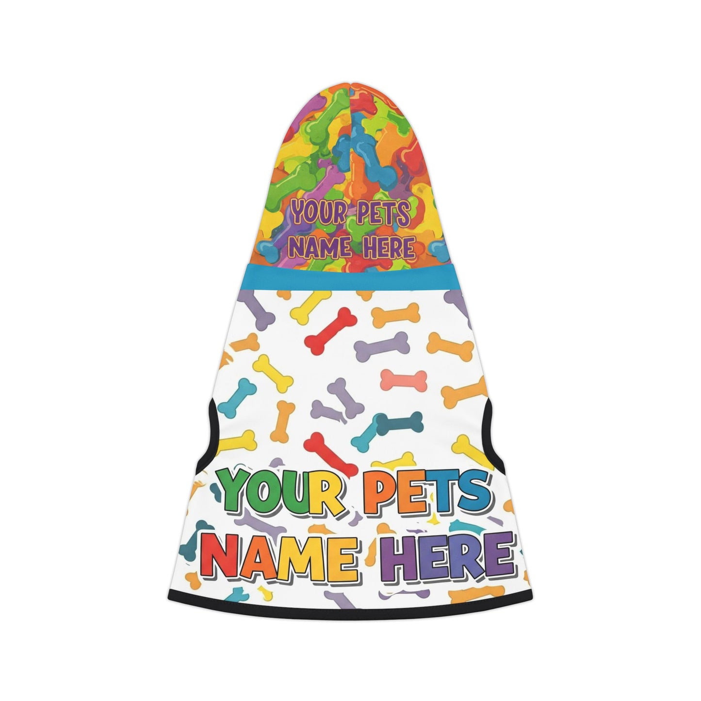Customizable Pet Hoodie – Colorful Dog and Cat Apparel with Name Personalization