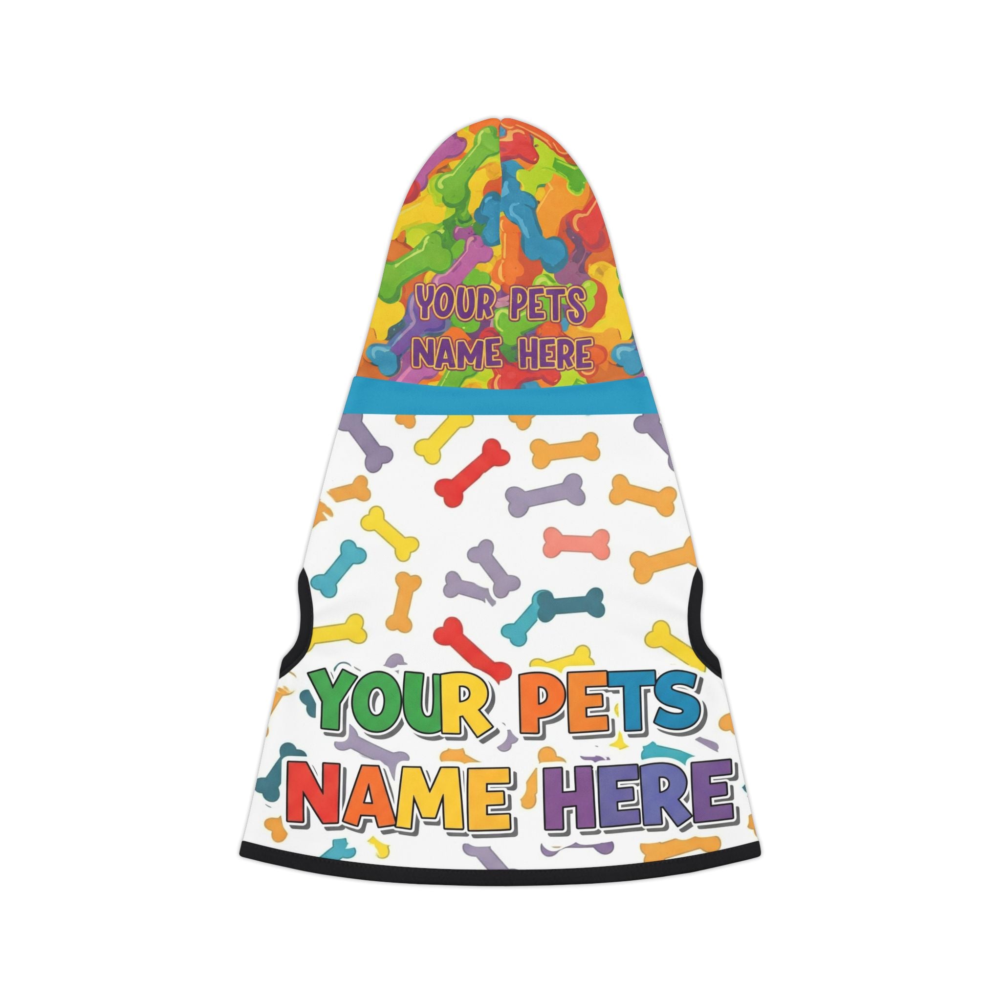 Customizable Pet Hoodie – Colorful Dog and Cat Apparel with Name Personalization