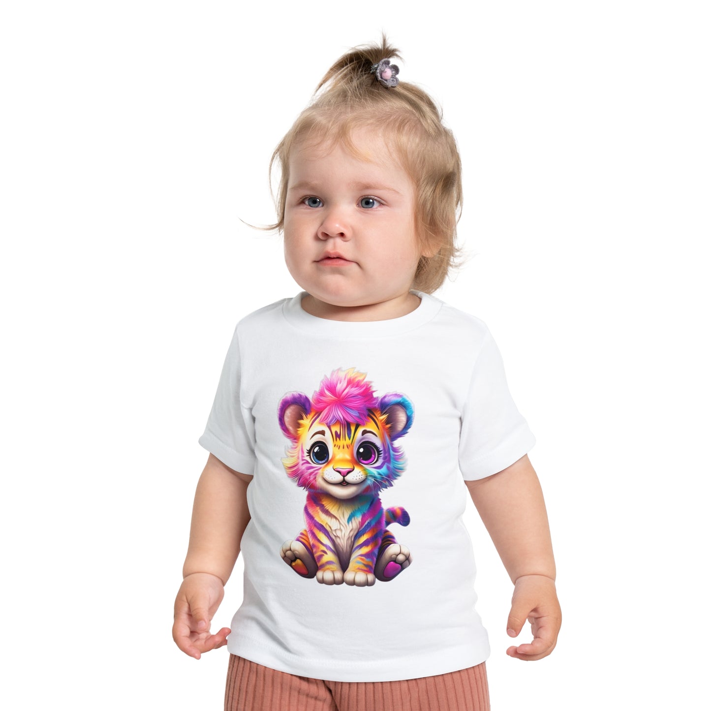 Colorful Baby Tiger & Butterfly Short Sleeve T-Shirt