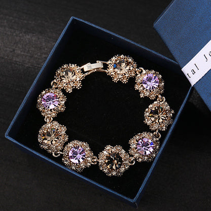 Super Flash Rhinestone Vintage Bracelet Women's Fashion Crystal