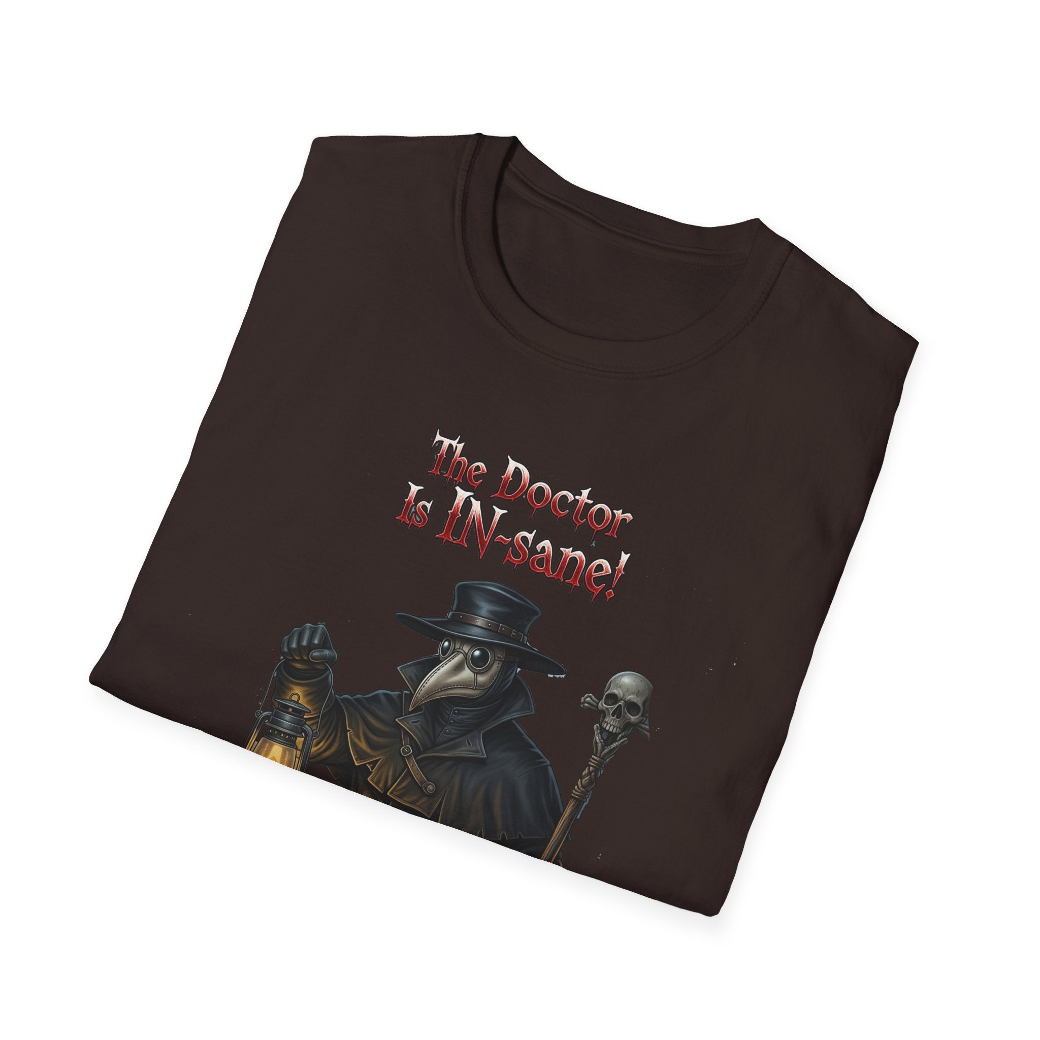 Gothic Plague In-sane Doctor T-Shirt, Unisex Softstyle Tee, Spooky Halloween Tee, Halloween Costume Shirt, Gift for Whovians, Dark Humor [...]