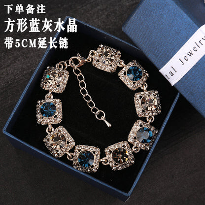 Super Flash Rhinestone Vintage Bracelet Women's Fashion Crystal