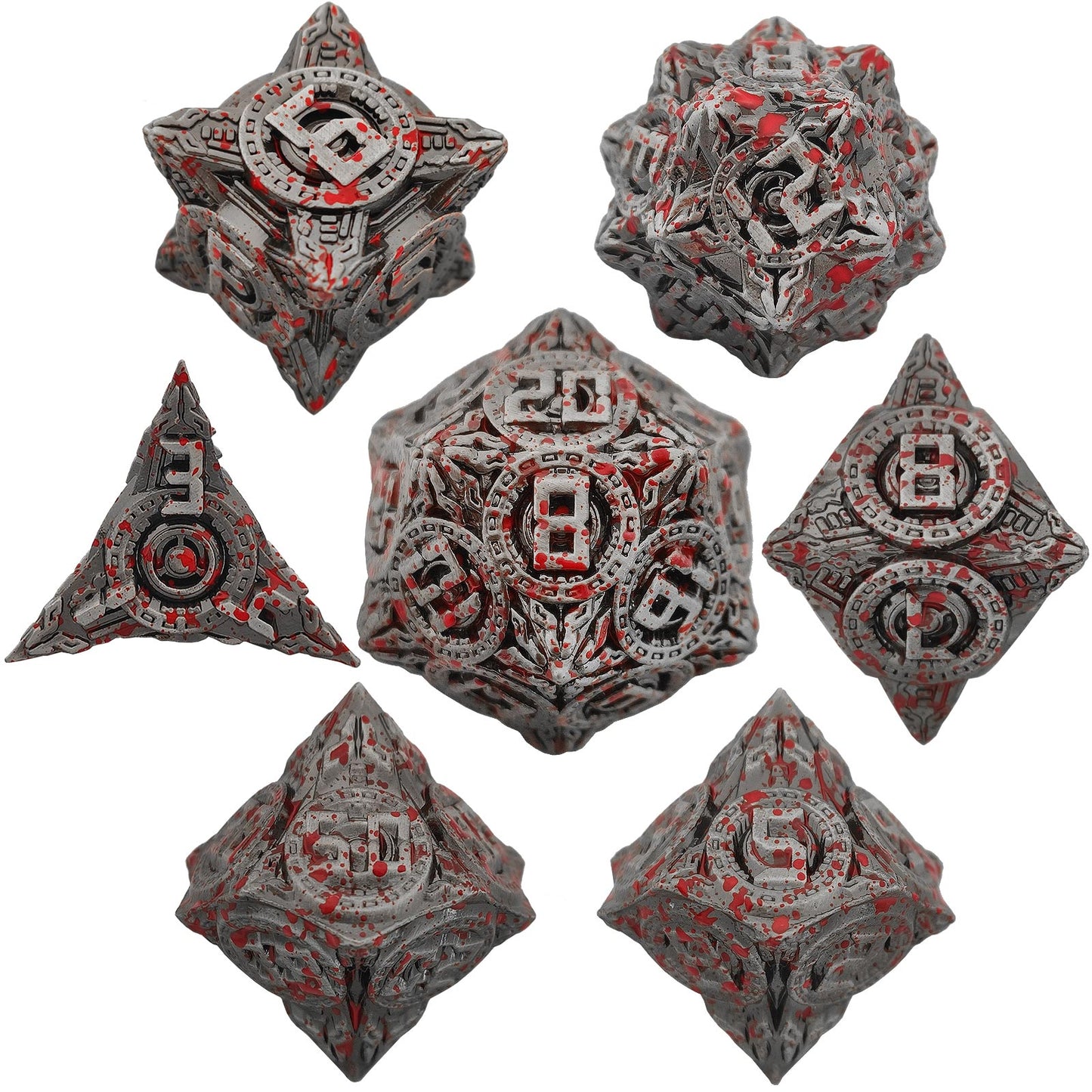 Metal Polyhedral Board Game Dice