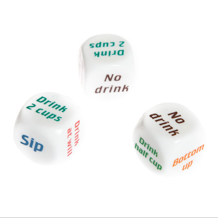 Color printing English wine order dice