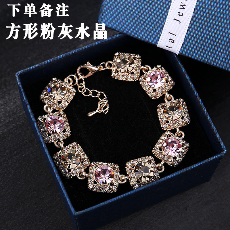 Super Flash Rhinestone Vintage Bracelet Women's Fashion Crystal