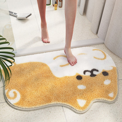 Bedroom Living Room Cartoon Cute Alien Carpet Absorbent Foot Mat