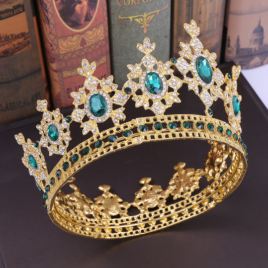 Wedding Headdress Crown Alloy Rhinestone-encrusted Baroque Hair Accessories