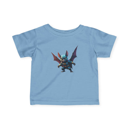 Cute Bat Man Super Hero Infant Tee for Playful Kids | Fun Graphic T-Shirt