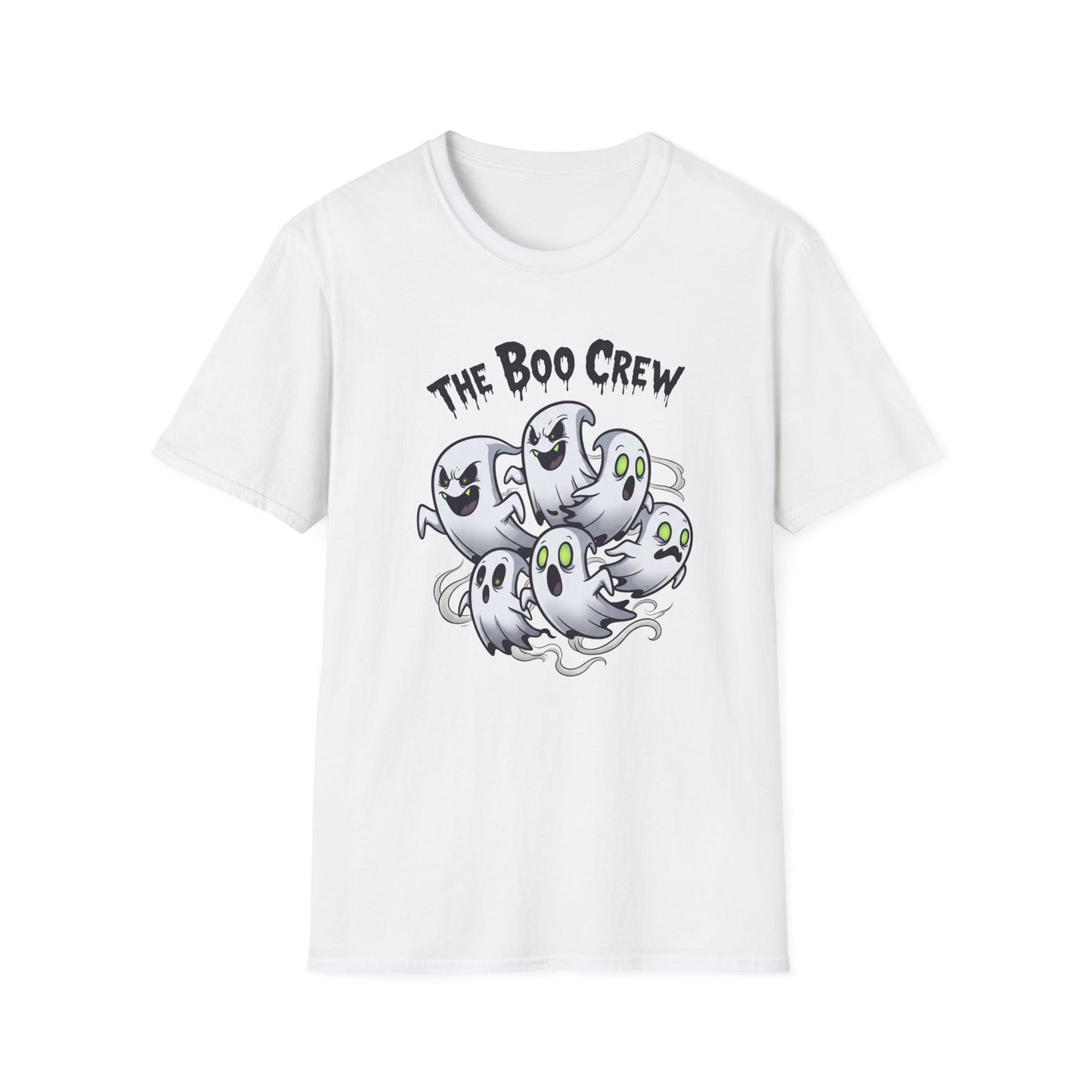 The Boo Crew T-Shirt - Spooky Halloween Tee, Unisex Casual Wear, Perfect for Trick-or-Treat, Halloween Party, Gift for Ghost Lovers