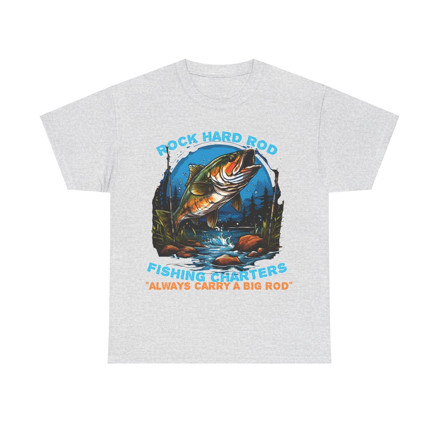 Rock Hard Rod Fishing Charters Unisex Heavy Cotton Tee