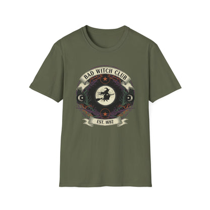Unisex Bad Witch Club T-Shirt | Boho Style Tee, Witchy Gifts, Halloween Outfit, Casual Wear, Occult Apparel