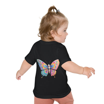 Colorful Baby Tiger & Butterfly Short Sleeve T-Shirt