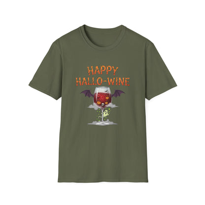 Happy Halloween Wine T-Shirt, Fun Costume Tee, Unisex Graphic Shirt, Spooky Party Wear, Gift for Wine Lovers