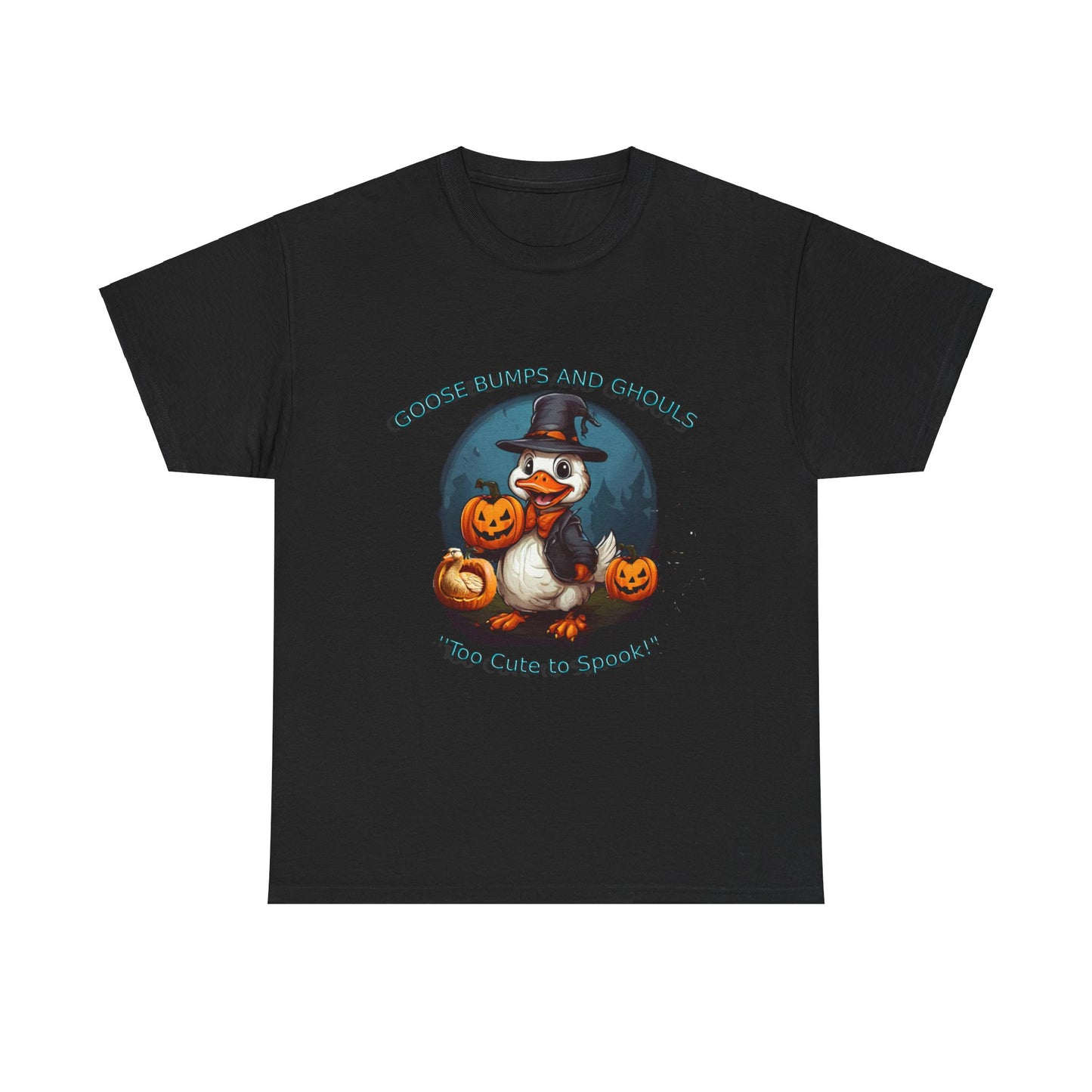 Goose Bumps And Ghouls Too Cute To Spook! Unisex Heavy Cotton Tee