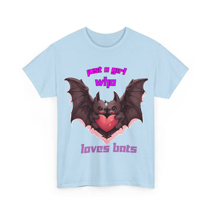 Just a Girl Who Loves Bats Unisex Heavy Cotton Tee