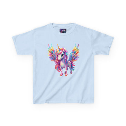 Colorful Unicorn Kids Heavy Cotton Tee - Fun & Whimsical Shirt for Magical Play