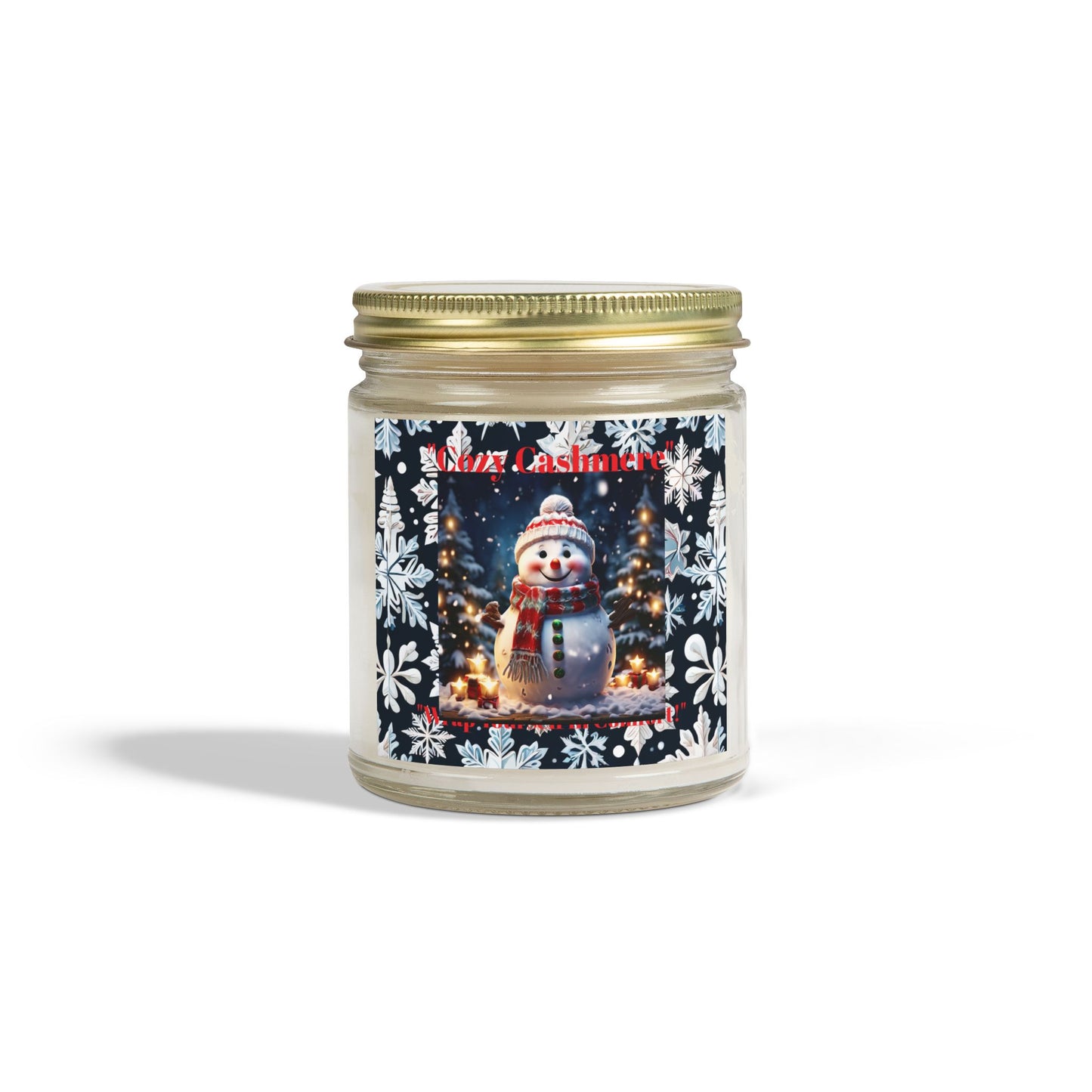 Winter Wonderland Scented Candle - Coconut Apricot Wax (4oz, 9oz) - Holiday Decor and Gift