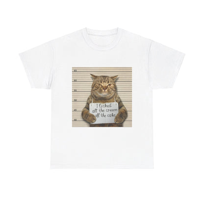 The Cat Did It Unisex Heavy Cotton Tee