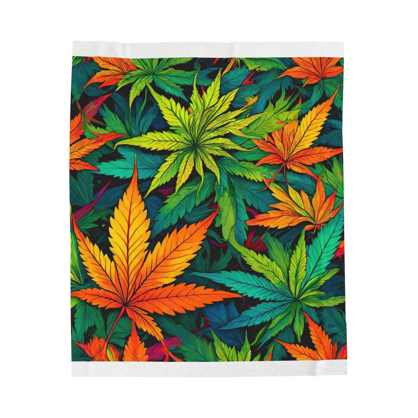 420 Happy Harvest Velveteen Plush Blanket