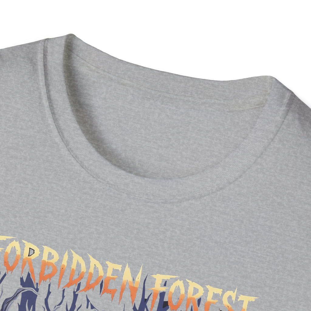 Forbidden Forest Graphic T-Shirt for Nature Lovers & Mystical Vibes, Gift for Halloween, Casual Wear, Adventure Tee, Unique Design