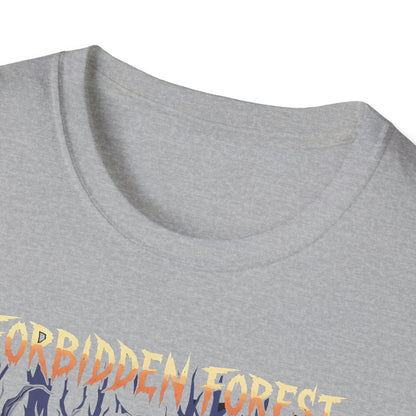 Forbidden Forest Graphic T-Shirt for Nature Lovers & Mystical Vibes, Gift for Halloween, Casual Wear, Adventure Tee, Unique Design