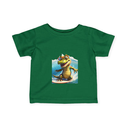 Cute Alligator Surfing Infant Tee - Perfect for Playtime & Summer Fun