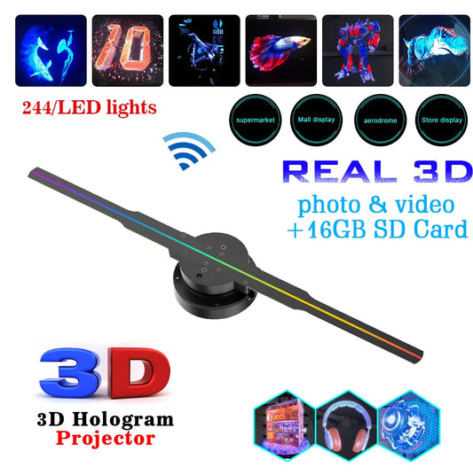 3D Hologram Holographic Image Advertising Projector Resolution: 640*640