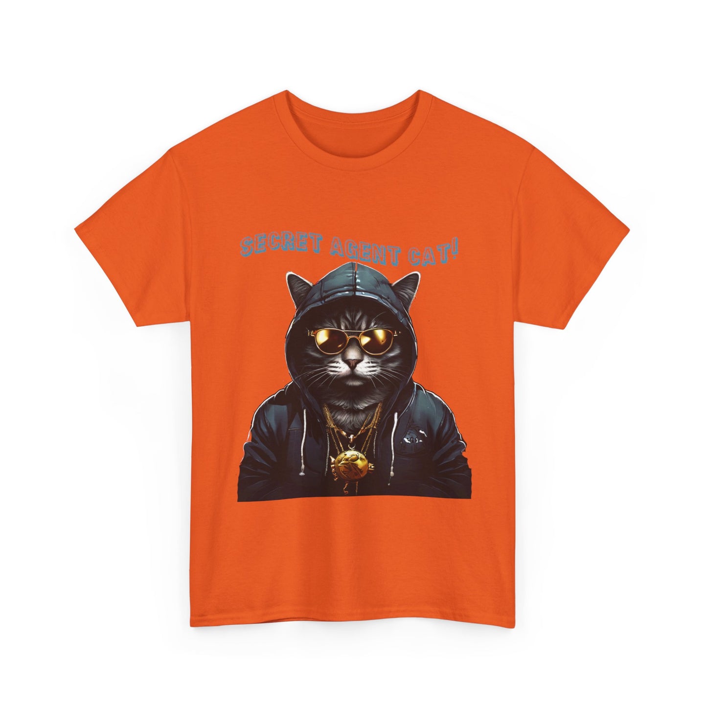 Secret Agent Cat Unisex Heavy Cotton Tee