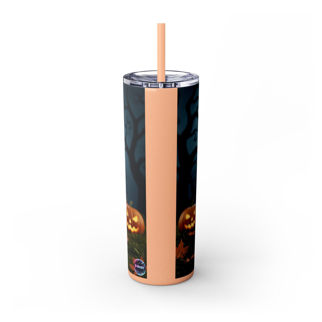 Halloween Mr. Pickle Tumbler, 20oz Skinny Tumbler with Straw, Fun for Parties, Trick or Treat, Kids Gift, Spooky Decor