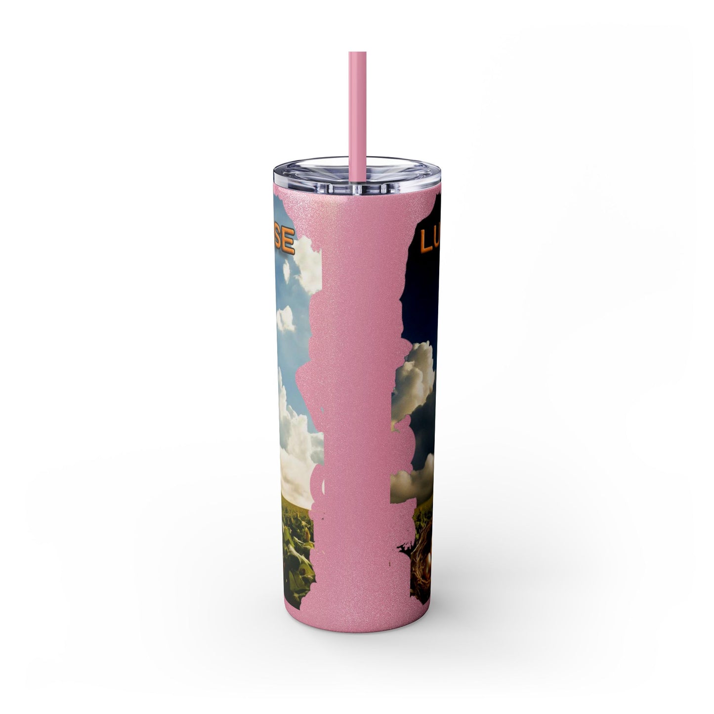 Lucky The Goose Skinny Tumbler with Straw, 20oz