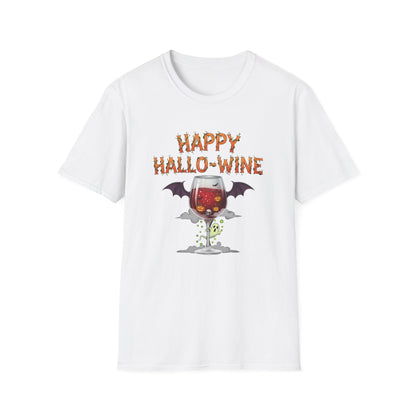 Happy Halloween Wine T-Shirt, Fun Costume Tee, Unisex Graphic Shirt, Spooky Party Wear, Gift for Wine Lovers