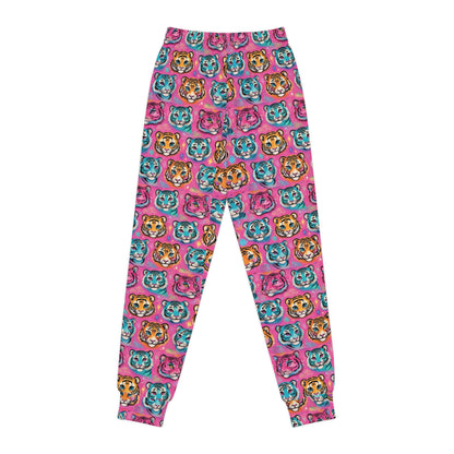 Colorful Tiger Print Youth Joggers - Fun & Stylish Activewear for Kids