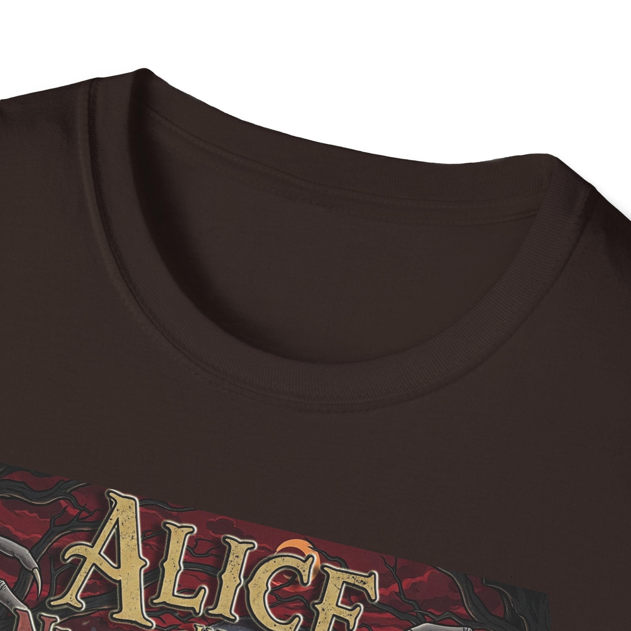 Alice in Nightmareland T-Shirt, Unisex Graphic Tee, Horror Theme Shirt, Perfect for Halloween, Alice in Wonderland Fans, Gift Idea