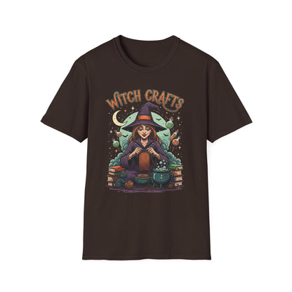 Witchcrafts Unisex Softstyle T-Shirt | Spooky Halloween Tee, Witchy Apparel, Gift for Witches, Retro Graphic Shirt, Autumn Fashion
