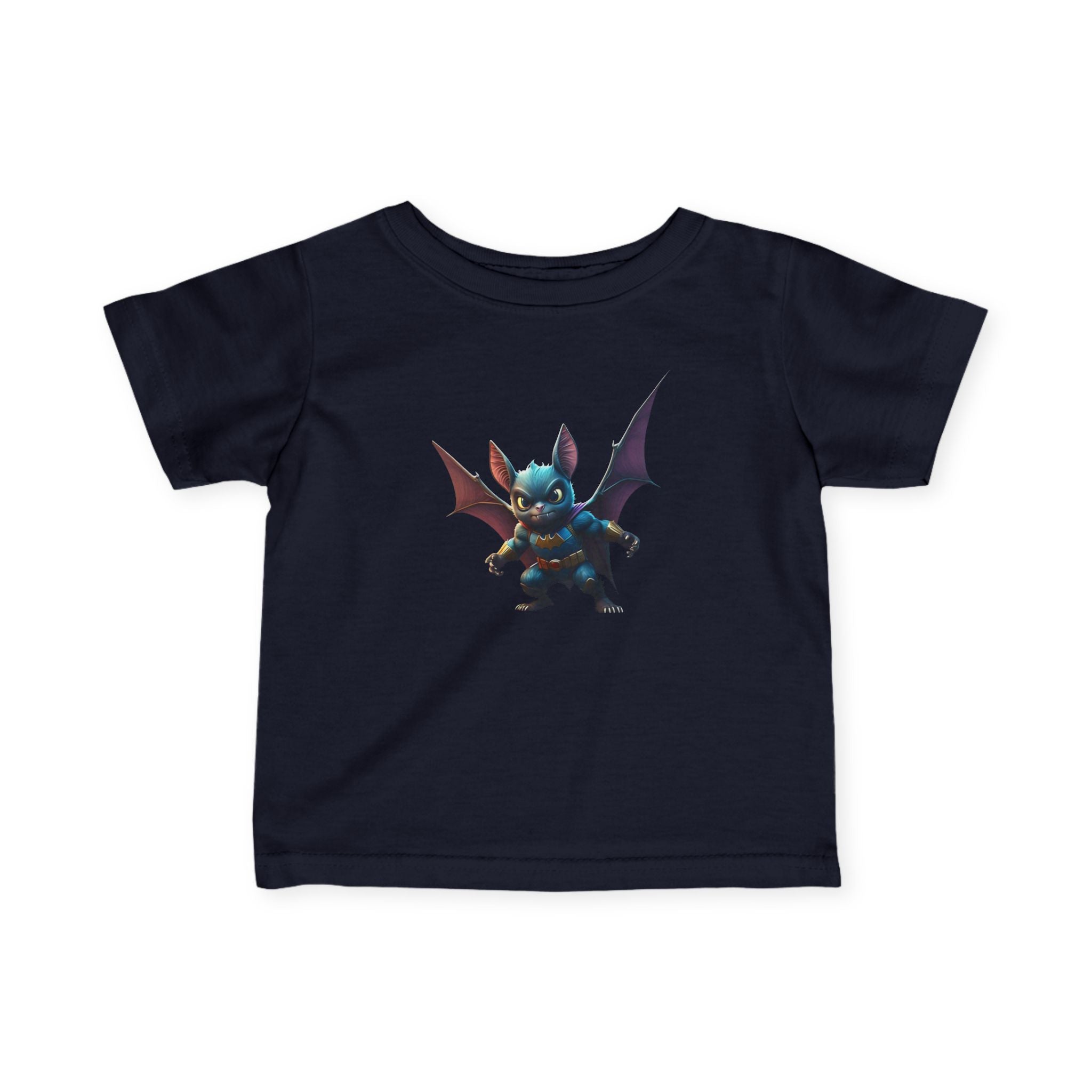Cute Bat Man Super Hero Infant Tee for Playful Kids | Fun Graphic T-Shirt