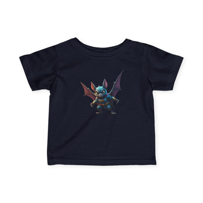 Cute Bat Man Super Hero Infant Tee for Playful Kids | Fun Graphic T-Shirt