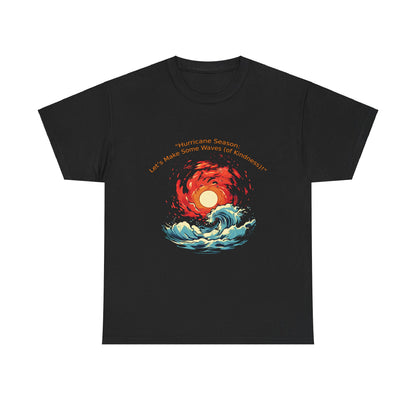 Unisex Heavy Cotton Tee - "Hurricane Season" Design for Beach Lovers & Ocean Enthusiasts